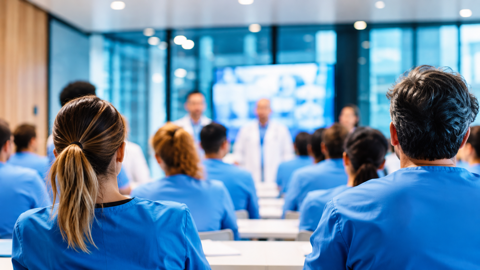 Modern nursing education setting representing upcoming research on higher education infrastructure supporting nursing registered apprenticeship.
